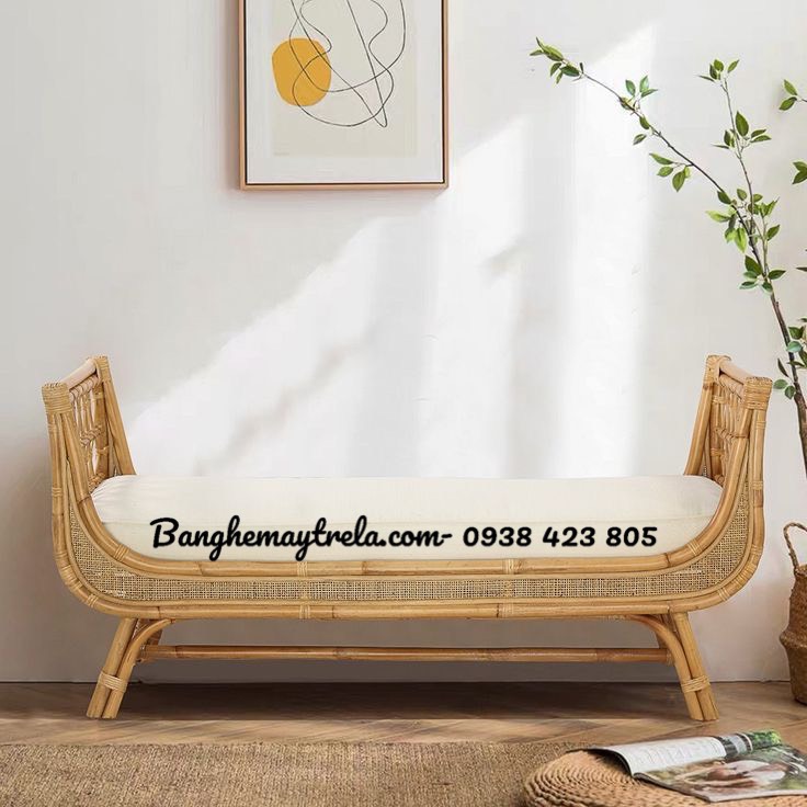 Sofa bed mây tre- Băng ghế sofa mây không tựa