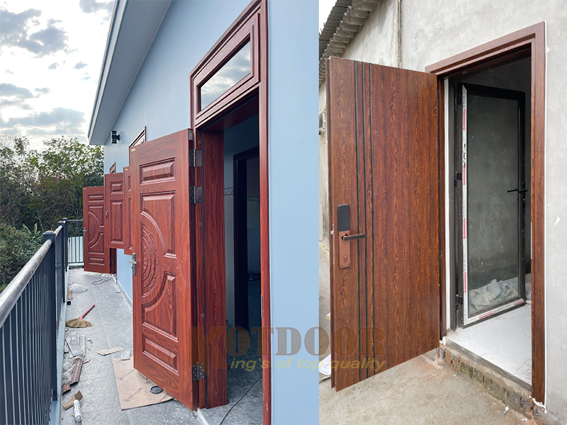 Báo giá cửa thép vân gỗ tại Kon tum - cửa đẹp bền chất