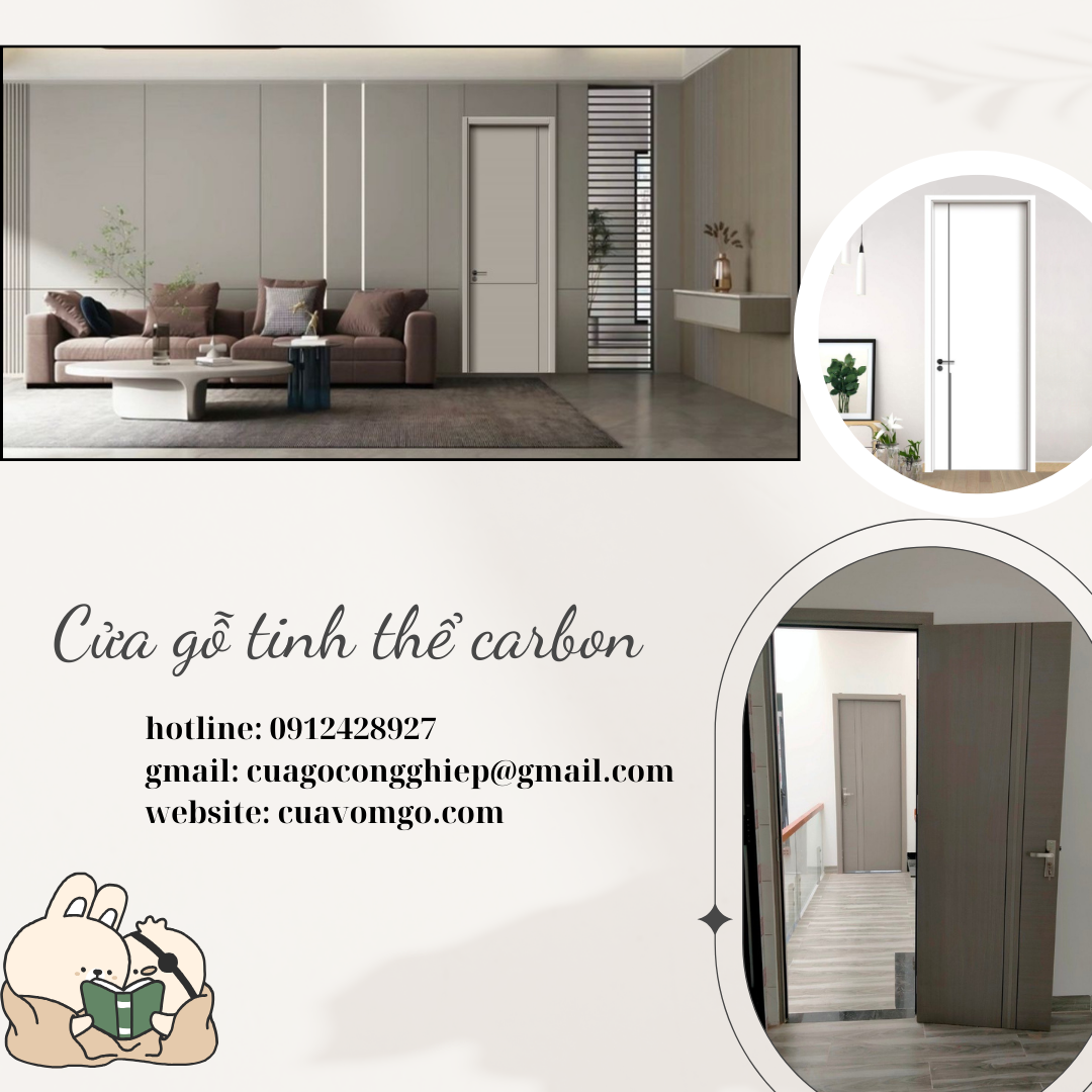 Giá cửa gỗ carbon tại Tân An- Long An, cửa giá rẻ chính hãng