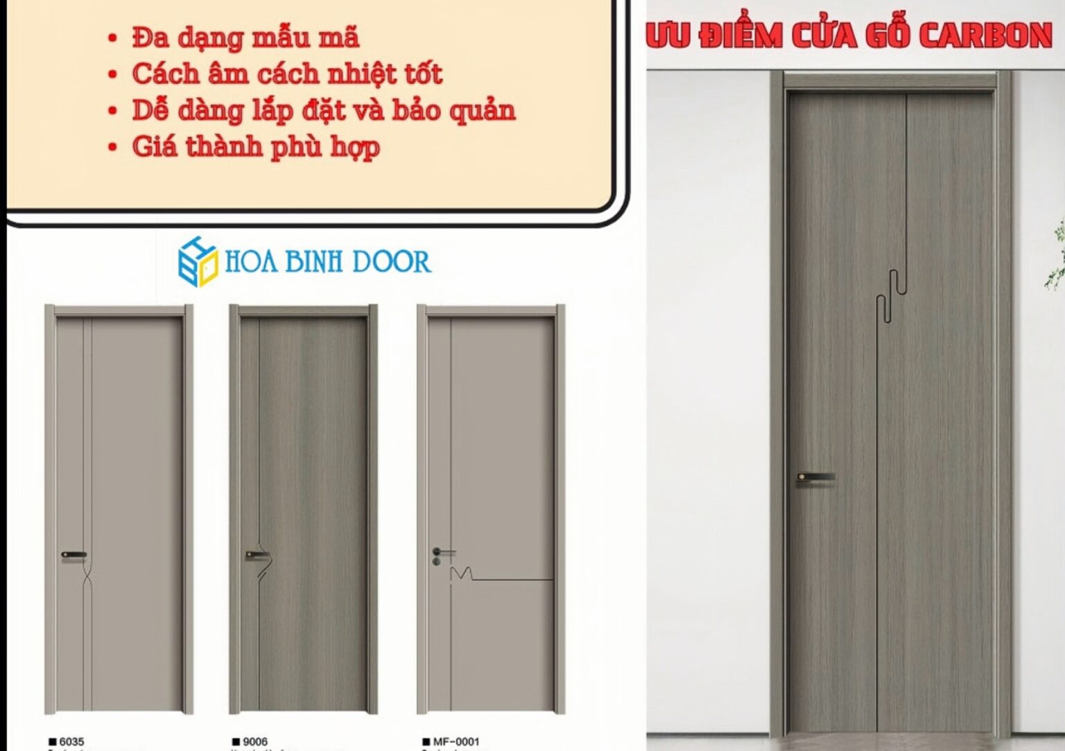 Giá Cửa gỗ Carbon  tại Lâm ĐỒNG  cửa phòng ngủ
