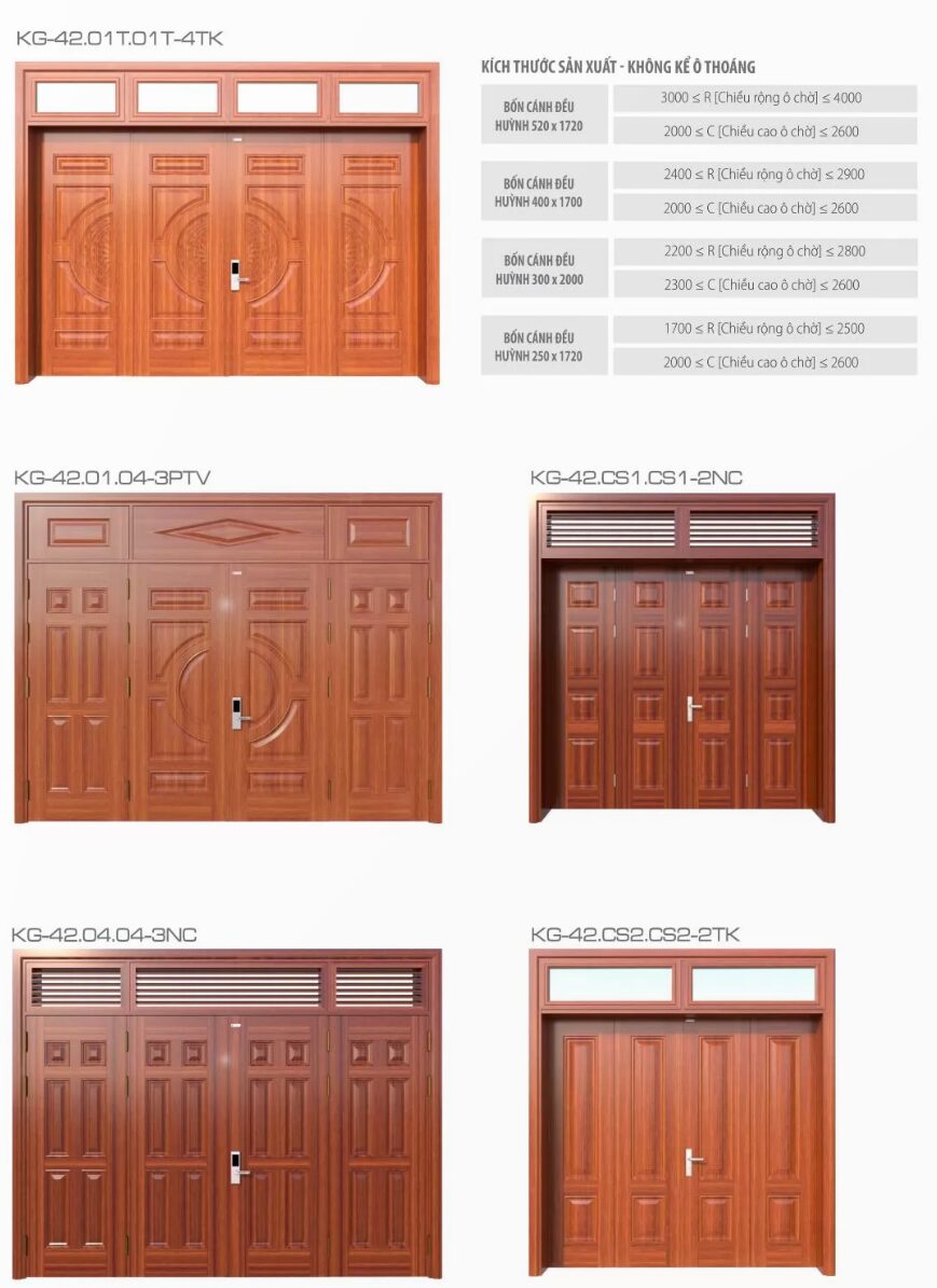 Báo giá Cửa Thép Vân Gỗ Tại Đồng Tháp  Giá Tận Xưởng