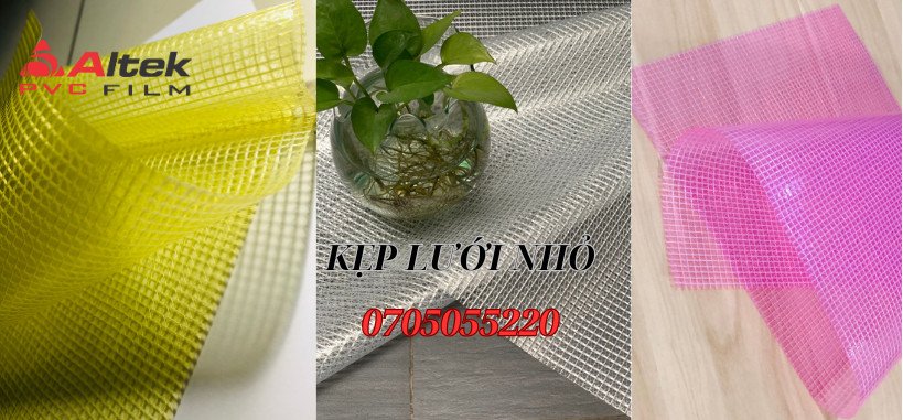 Màng nhựa PVC kẹp lưới sợi Polyester