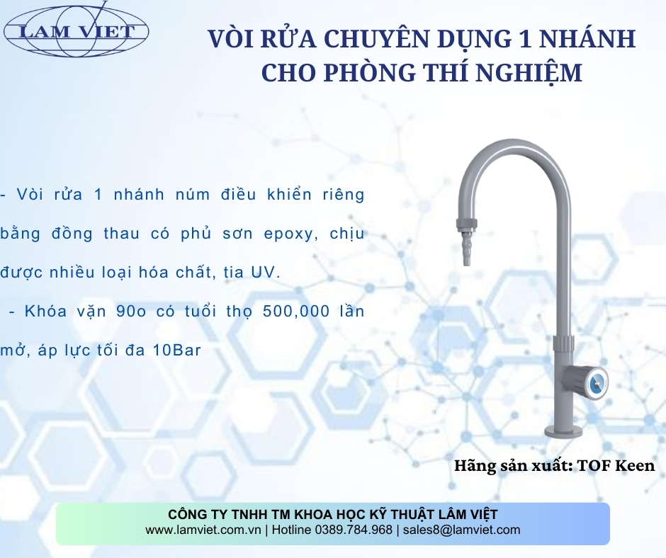 Vòi rửa chuyên dụng cho phòng thí nghiệm
