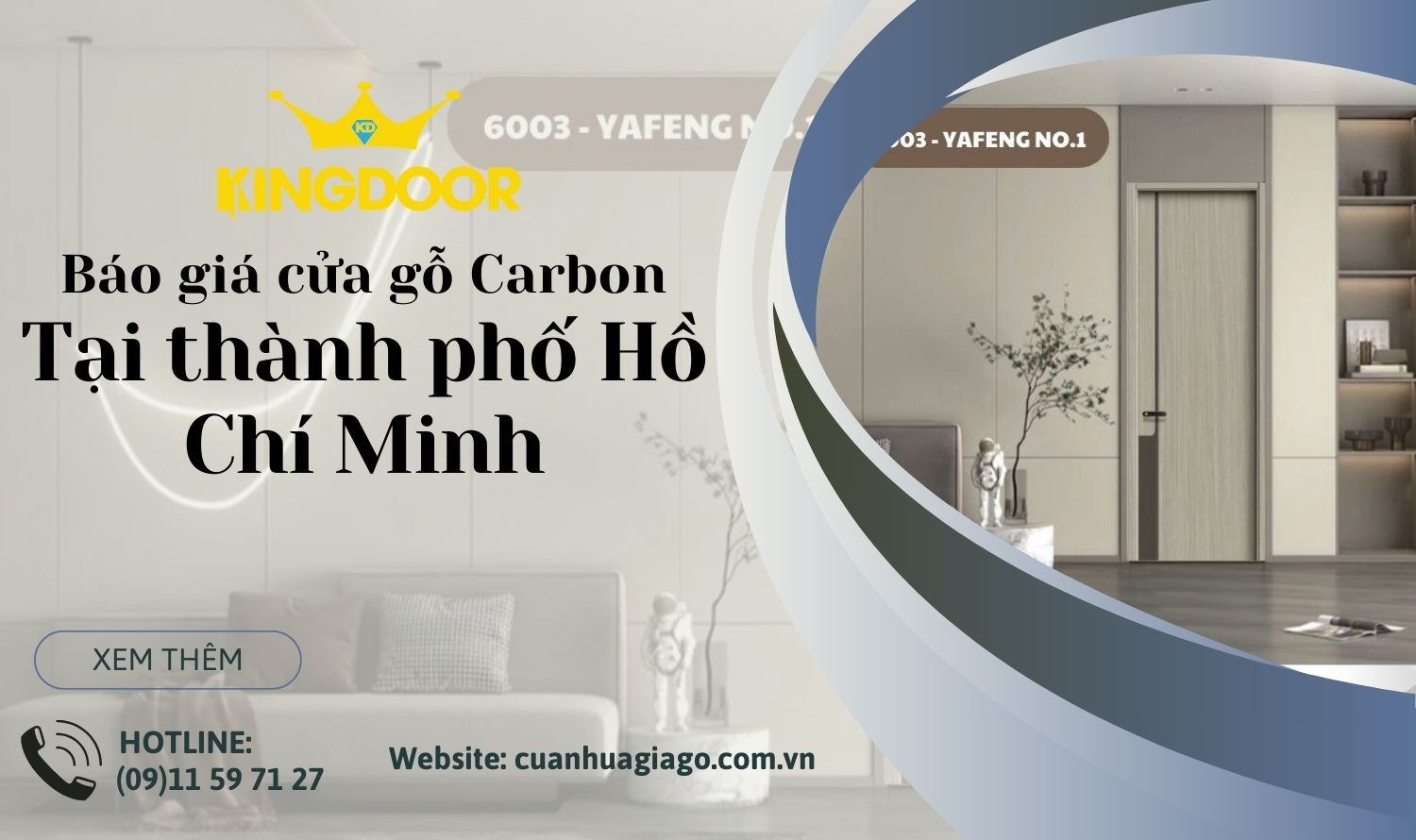 Báo giá cửa gỗ Carbon tại TP.HCM  Cửa Kingdoor