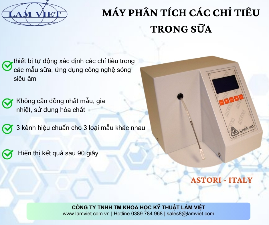 Máy phân tích các chỉ tiêu trong sữa