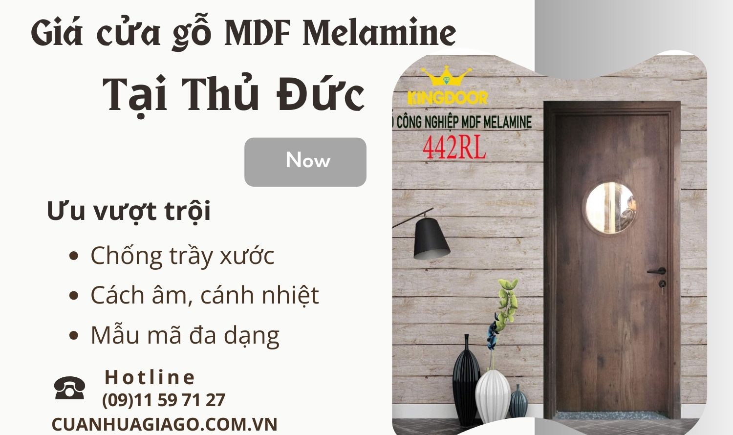 Giá cửa gỗ MDF Melamine tại Thủ Đức V