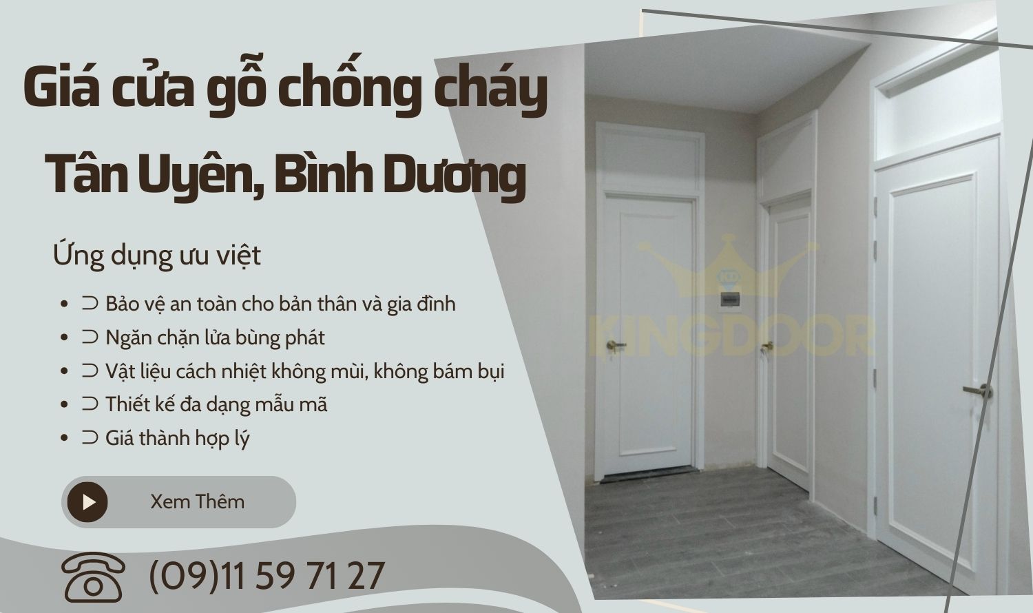 Giá cửa gỗ chống cháy tại Tân Uyên, Bình Dương