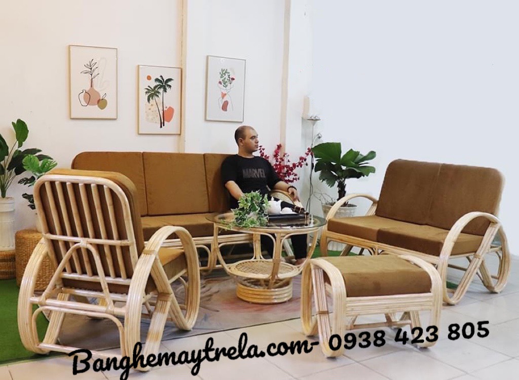 Bàn ghế sofa mây tự nhiên- Sofa mây tre đan