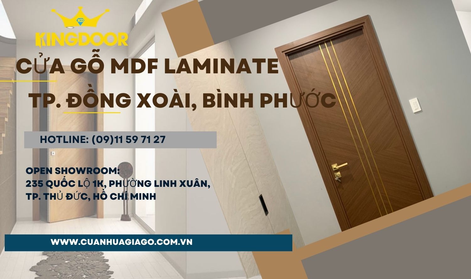 Báo giá cửa gỗ MDF Laminate tại TP. Đồng Xoài, Bình Phước