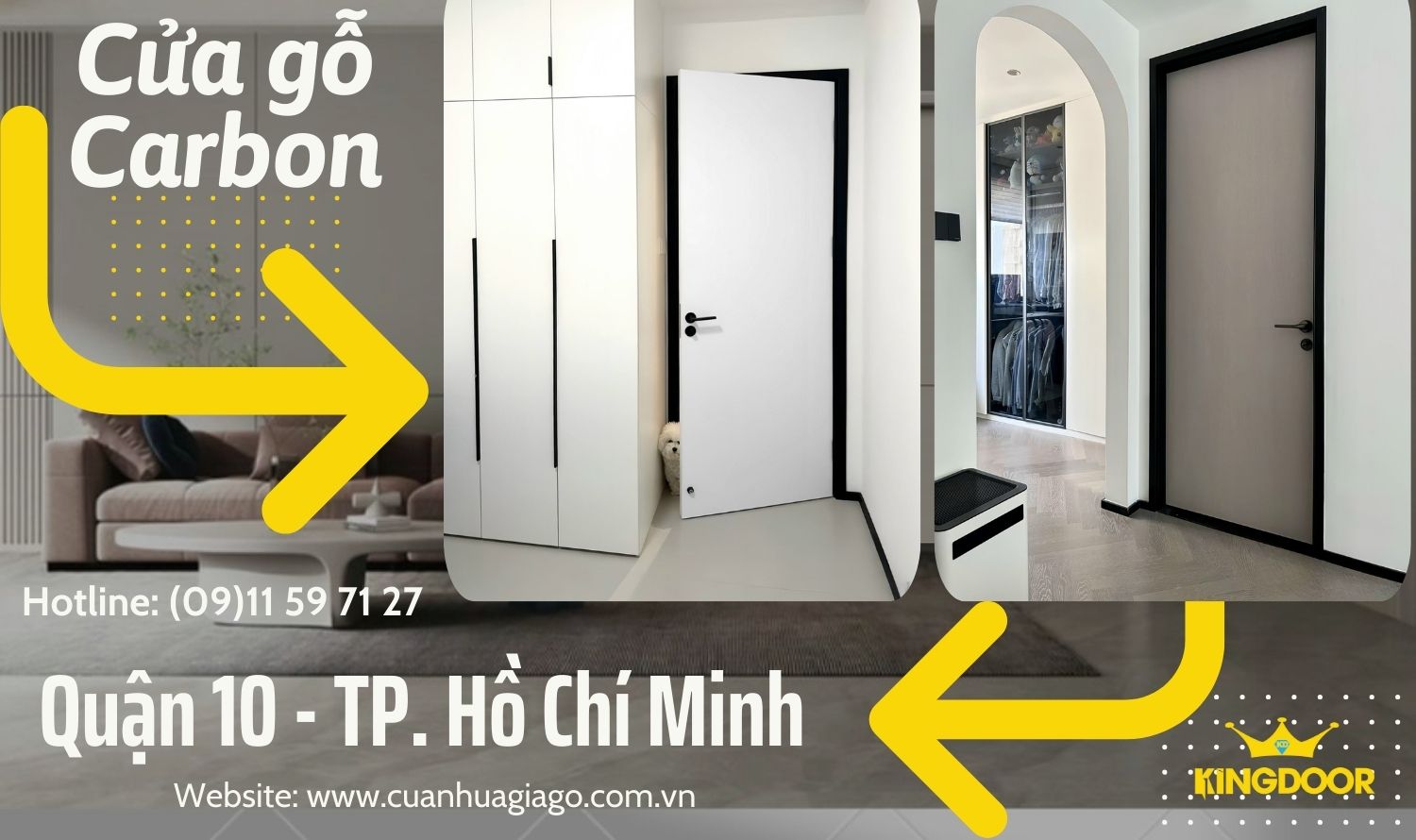 Báo giá cửa gỗ Carbon tại Quận 10  Cửa Phòng Ngủ