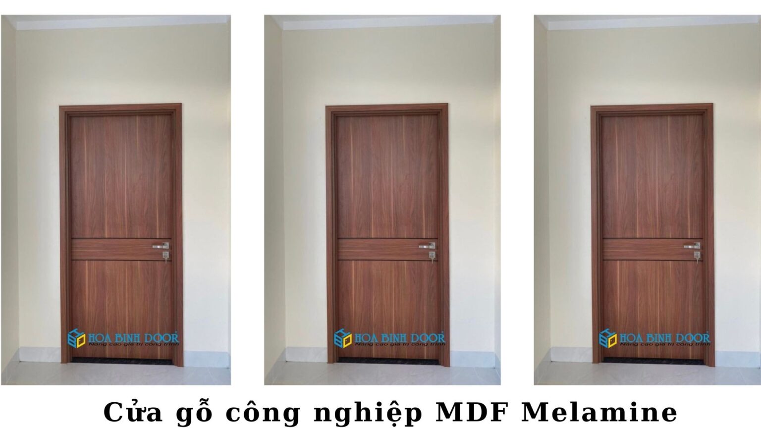 Cửa gỗ MDF Melamine tại Long An  Hòa Bình Door