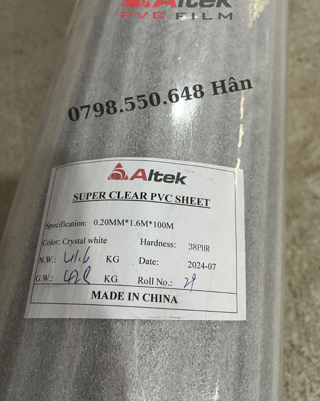 Màng nhựa PVC dẻo trong suốt quy cách 0.2mm giá tốt