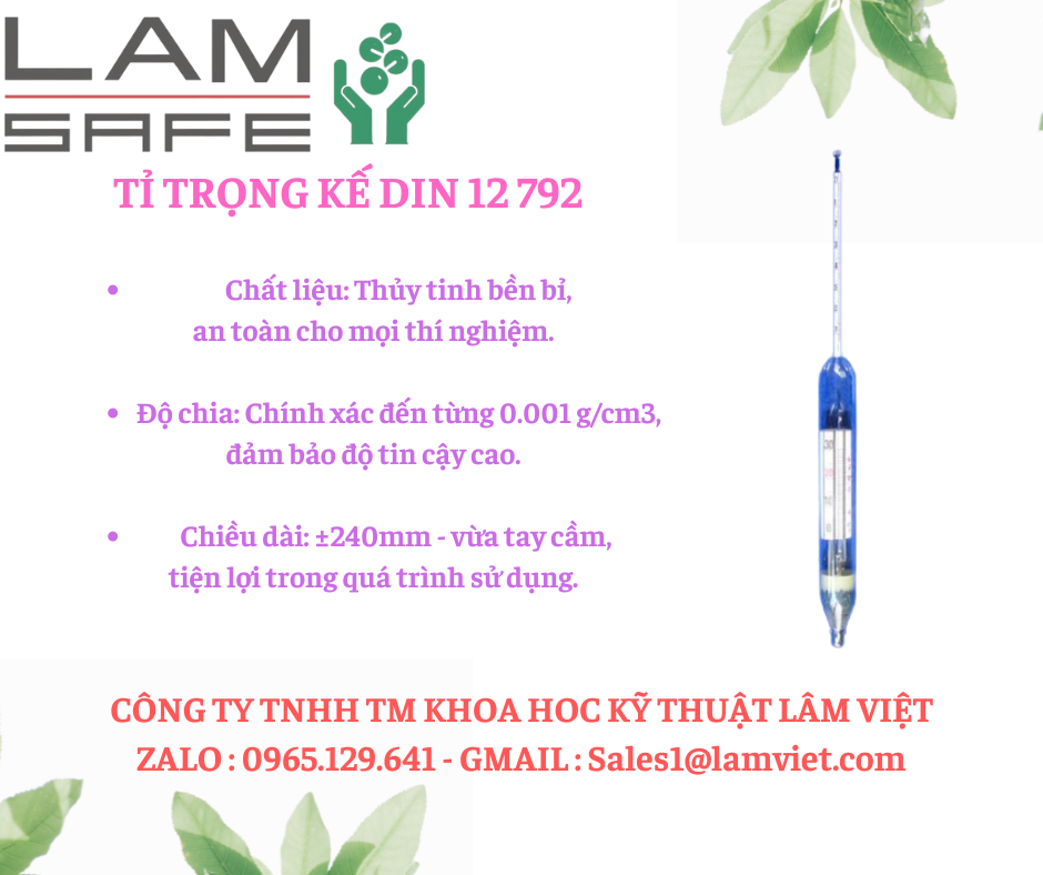 Tỉ trọng kế DIN 12 971 Geco Gering -  Lâm Việt