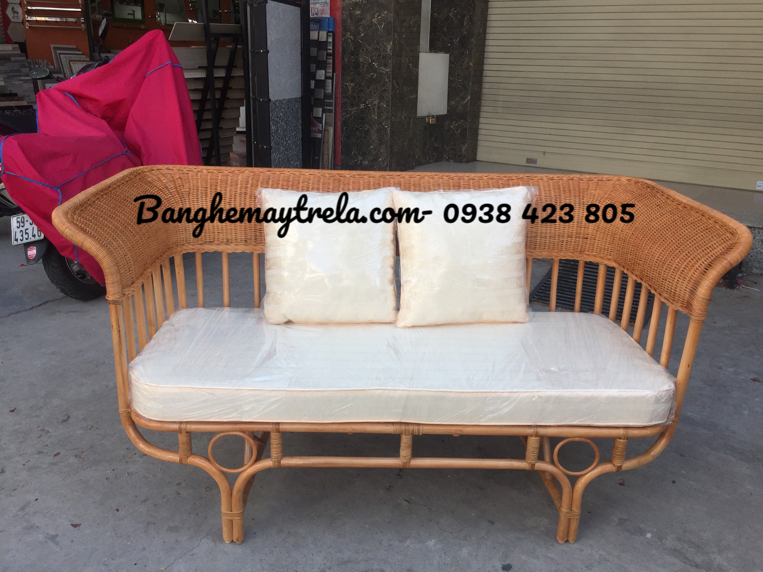 Ghế sofa mây tự nhiên tay xòe- Sofa mây phòng khách