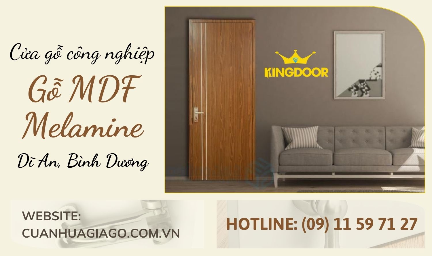 Giá cửa gỗ công nghiệp MDF Melamine Dĩ An, Bình Dương