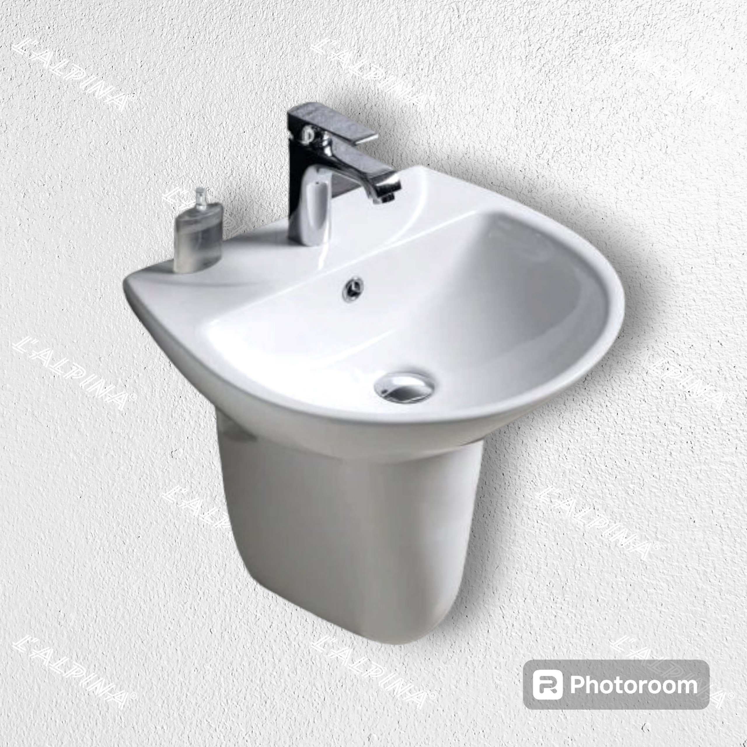 Chậu lavabo 1 lỗ chính hãng Lalpina.0888-635-655