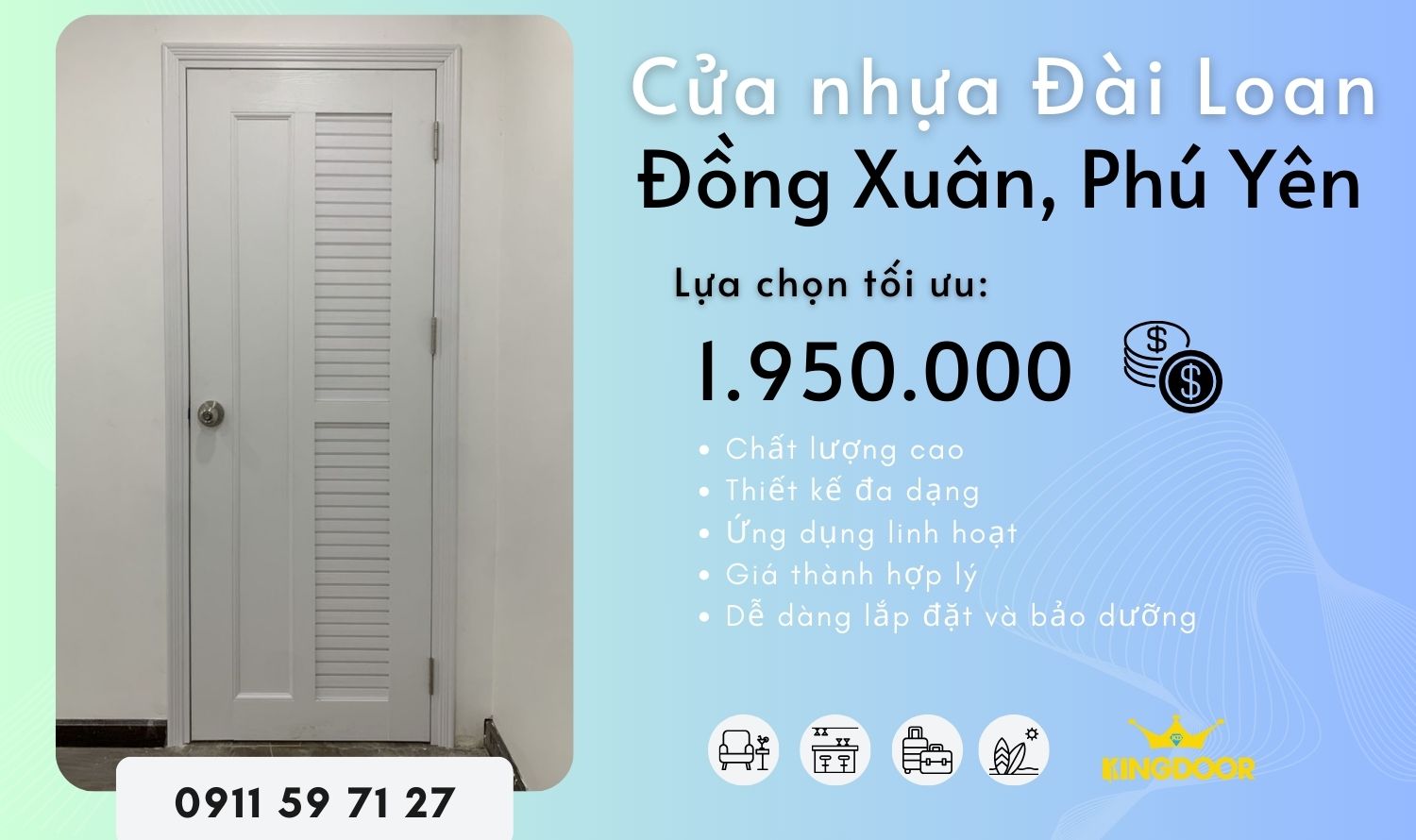 Giá cửa nhựa Đài Loan tại Đồng Xuân, Phú Yên