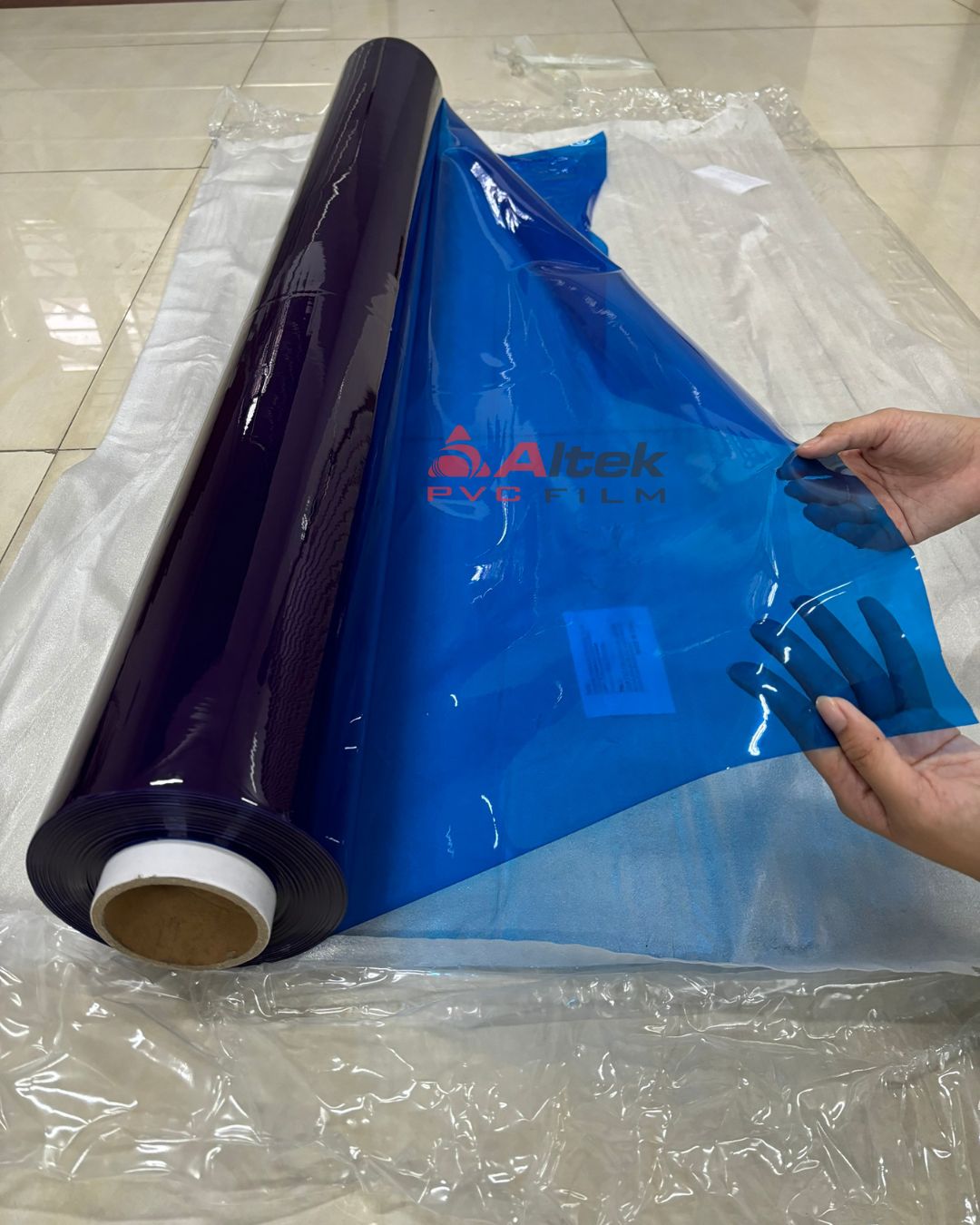 Màng pvc trong màu xanh dương giá tốt tại kho