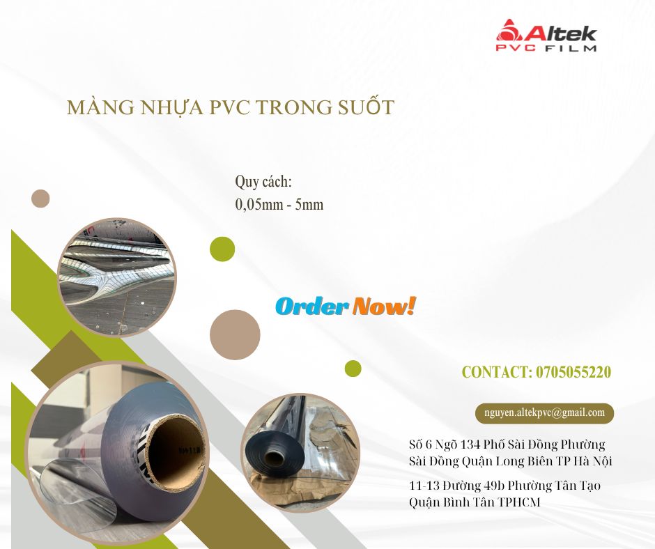 Giá bán màng nhựa PVC trong suốt sỉ lẻ.