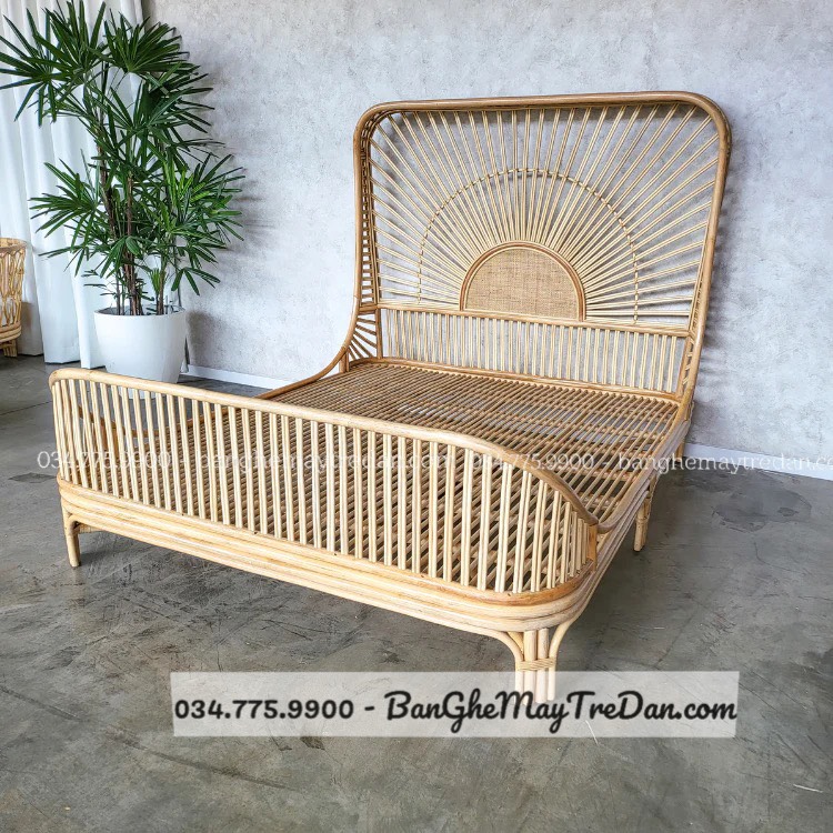 Top các mẫu giường mây tre đẹp phong cách vintage, boho