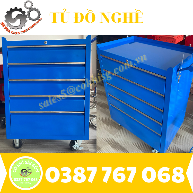 Xe đẩy dụng cụ đồ nghề 5 ngăn model: cksg-8403