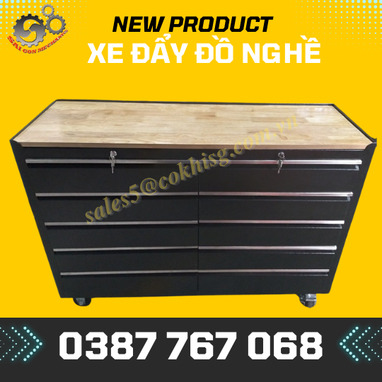 Xe đẩy dụng cụ đồ nghề 05 ngăn model: cksg-8209