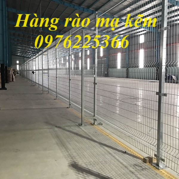 Vách lưới ngăn kho, hàng rào ngăn kho D5a50x200