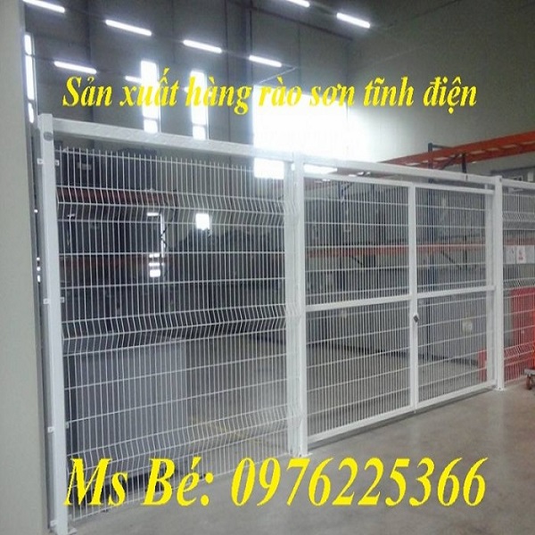 Vách lưới ngăn kho, hàng rào ngăn kho D5a50x200