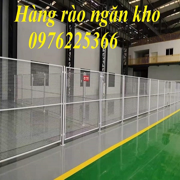 Vách lưới ngăn kho, hàng rào ngăn kho D5a50x200