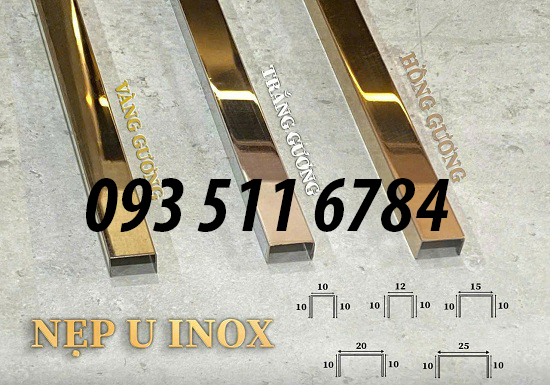 Nẹp T8 nhôm Inox Nẹp Inox màu U trang trí