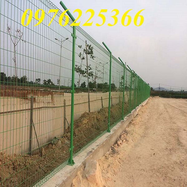 Hàng rào lưới thép gập 2 đầu D4, D5, D6, D8 mạ kẽm, sơn tĩnh điện