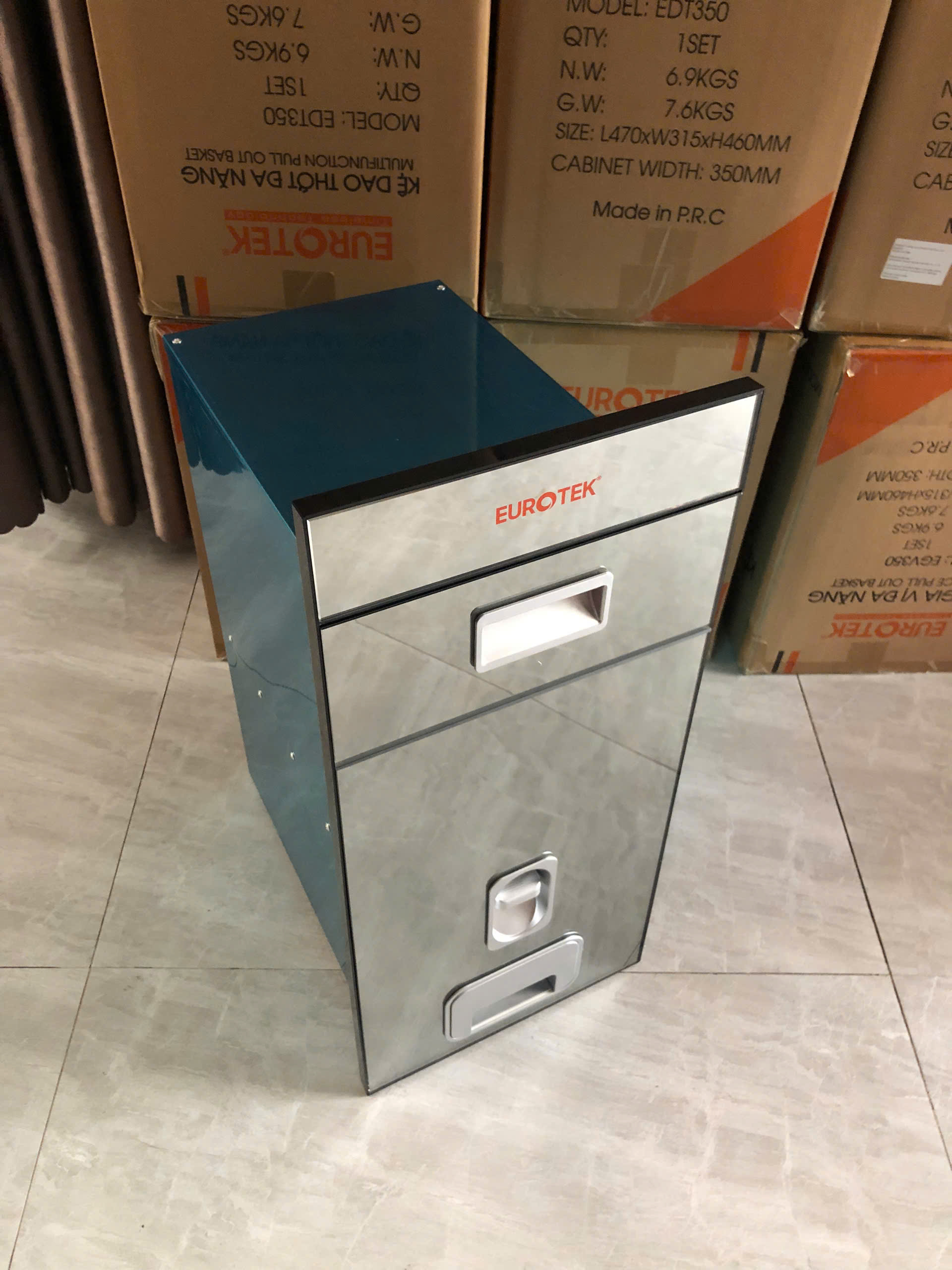 Thùng Đựng Gạo Mặt Gương Cao Cấp Eurotek, Hiện Đại, Thẩm Mỹ