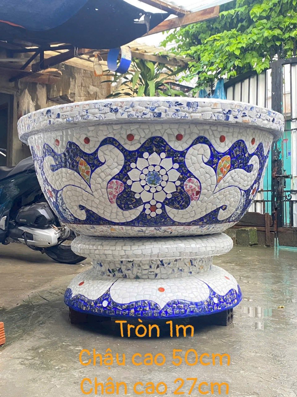 Nghề khảm sành sứ - Nghệ thuật từ mảnh vỡ - chuyên chậu cảnh