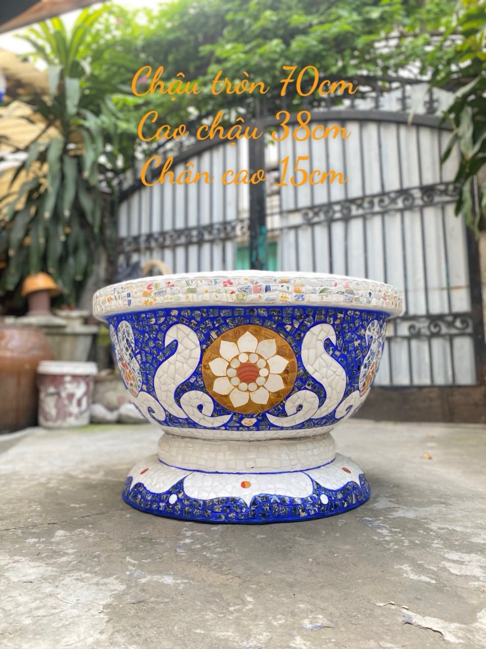 Nghề khảm sành sứ - Nghệ thuật từ mảnh vỡ - chuyên chậu cảnh