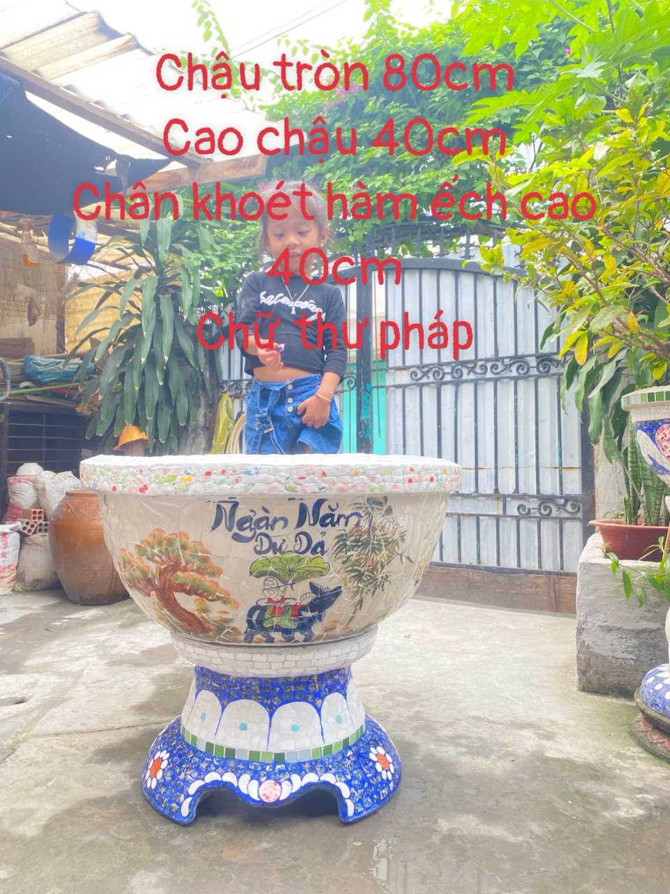 Nghề khảm sành sứ - Nghệ thuật từ mảnh vỡ - chuyên chậu cảnh