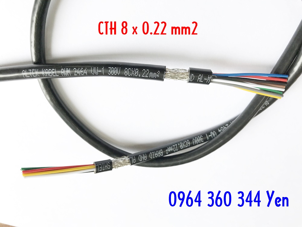 Cáp tín hiệu chống nhiễu 8 x 0.22 (24AWG) Altek Kabel 