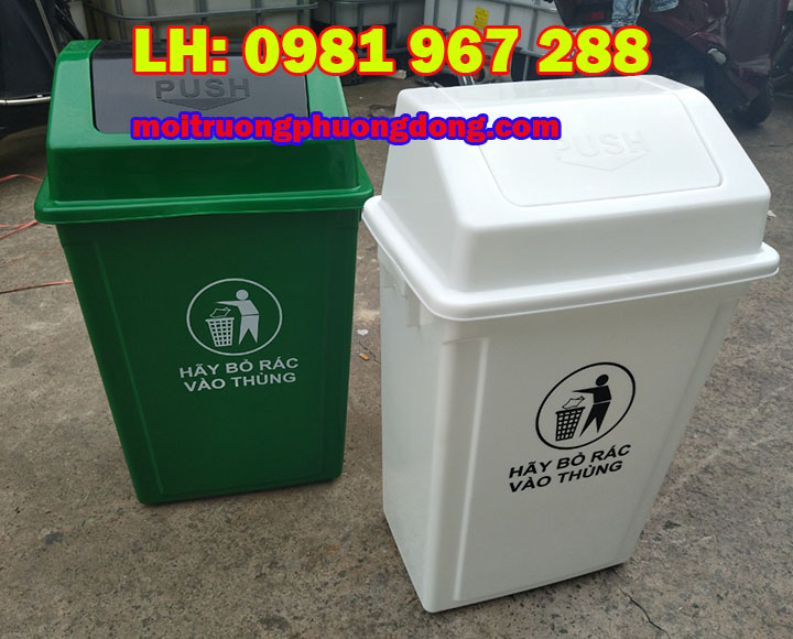 Địa chỉ bán thùng rác 60 l nắp bập bênh tại Hải Phòng