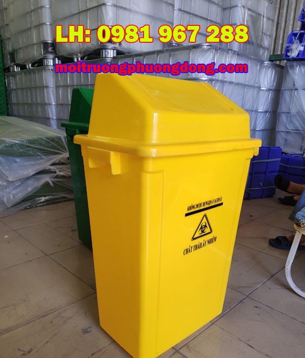 Địa chỉ bán thùng rác 60 l nắp bập bênh tại Hải Phòng