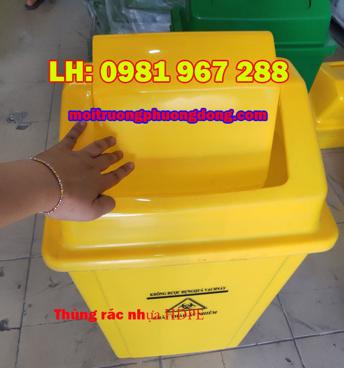 Địa chỉ bán thùng rác 60 l nắp bập bênh tại Hải Phòng