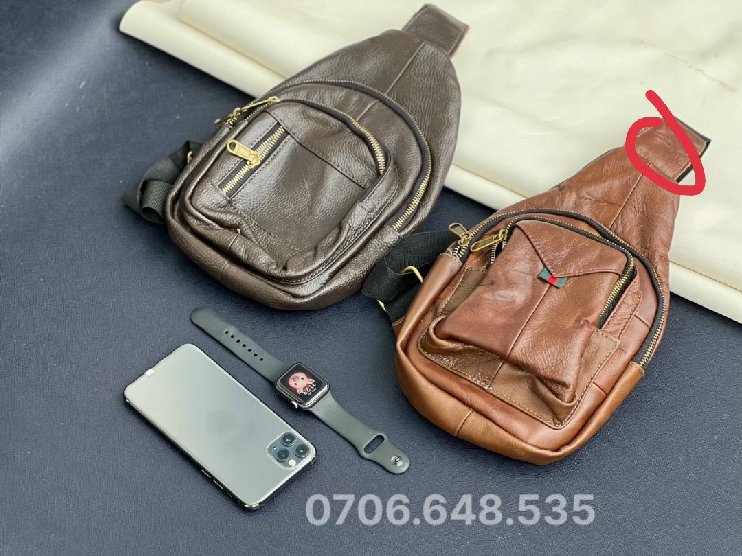 Túi đeo chéo da bò. Giá sỉ tận xưởng 250k