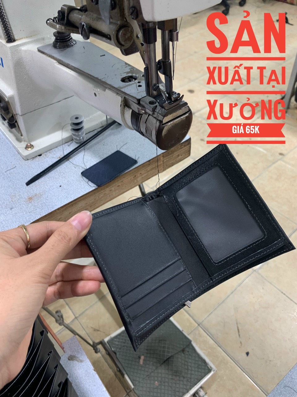 Xưởng sản xuất ví bóp da thắt lưng từ 35k