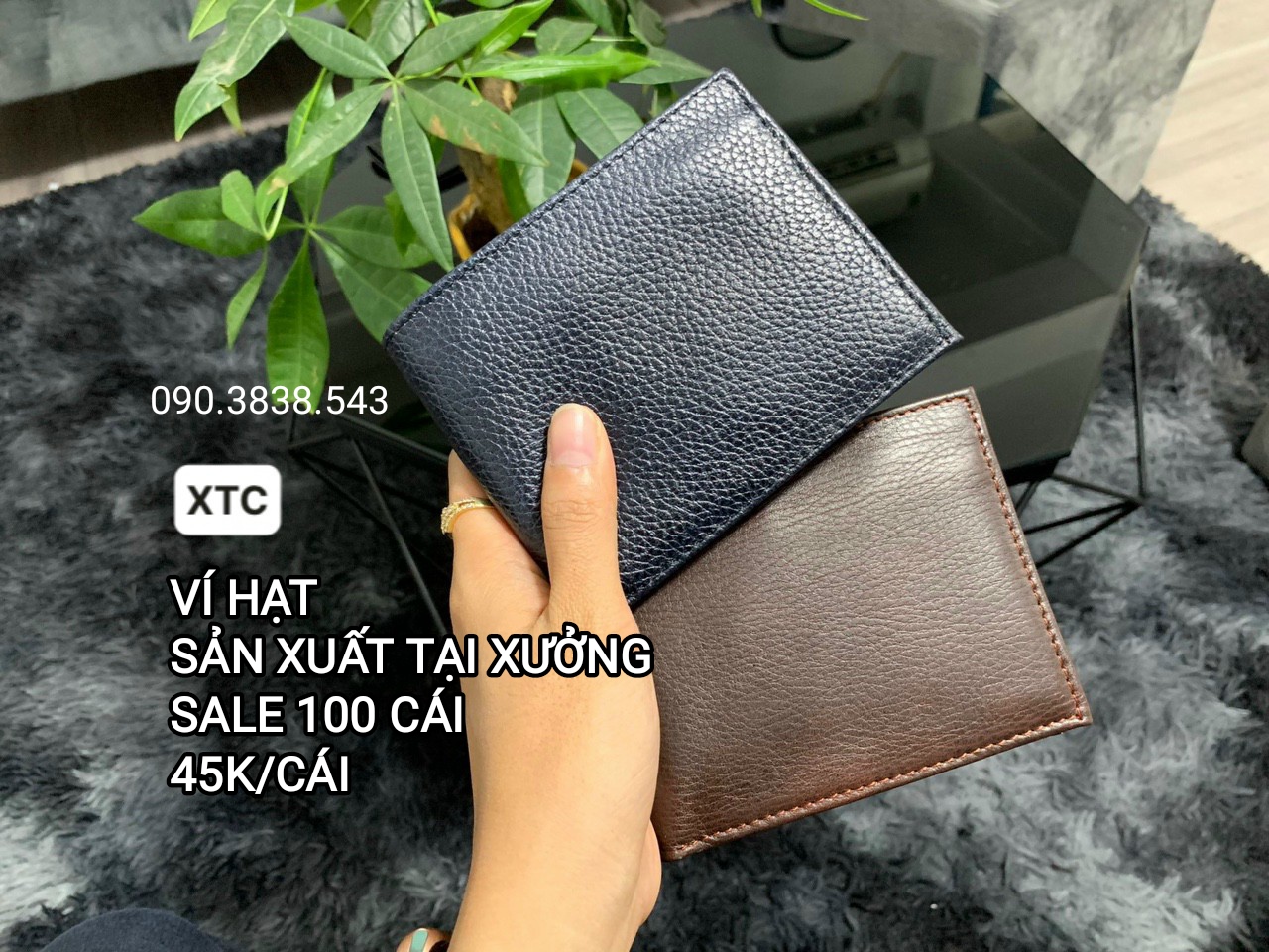 sỉ ví bóp da nam nữ, sản xuất thanh lý cuối năm 