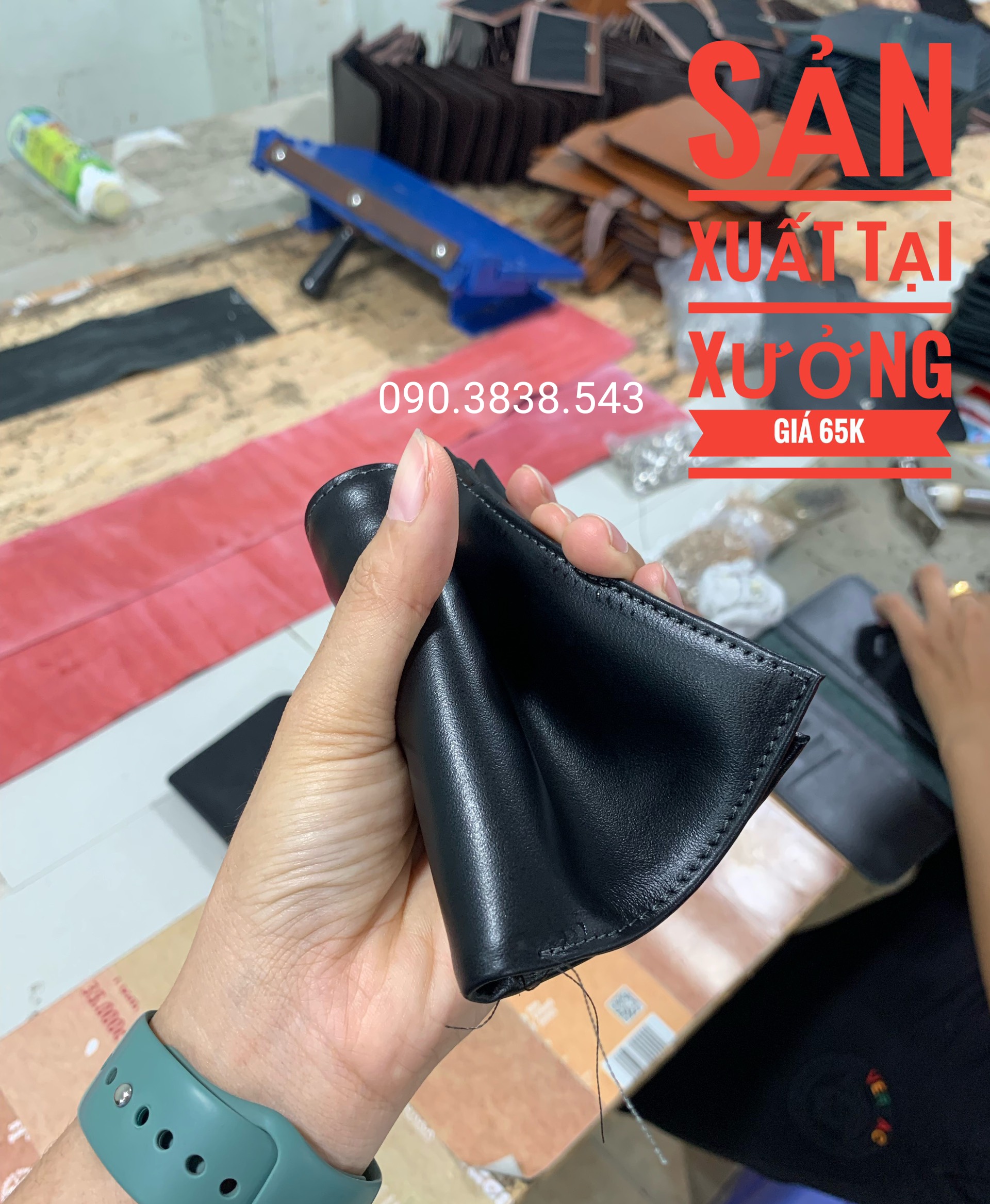 sỉ ví bóp da nam nữ, sản xuất thanh lý cuối năm 