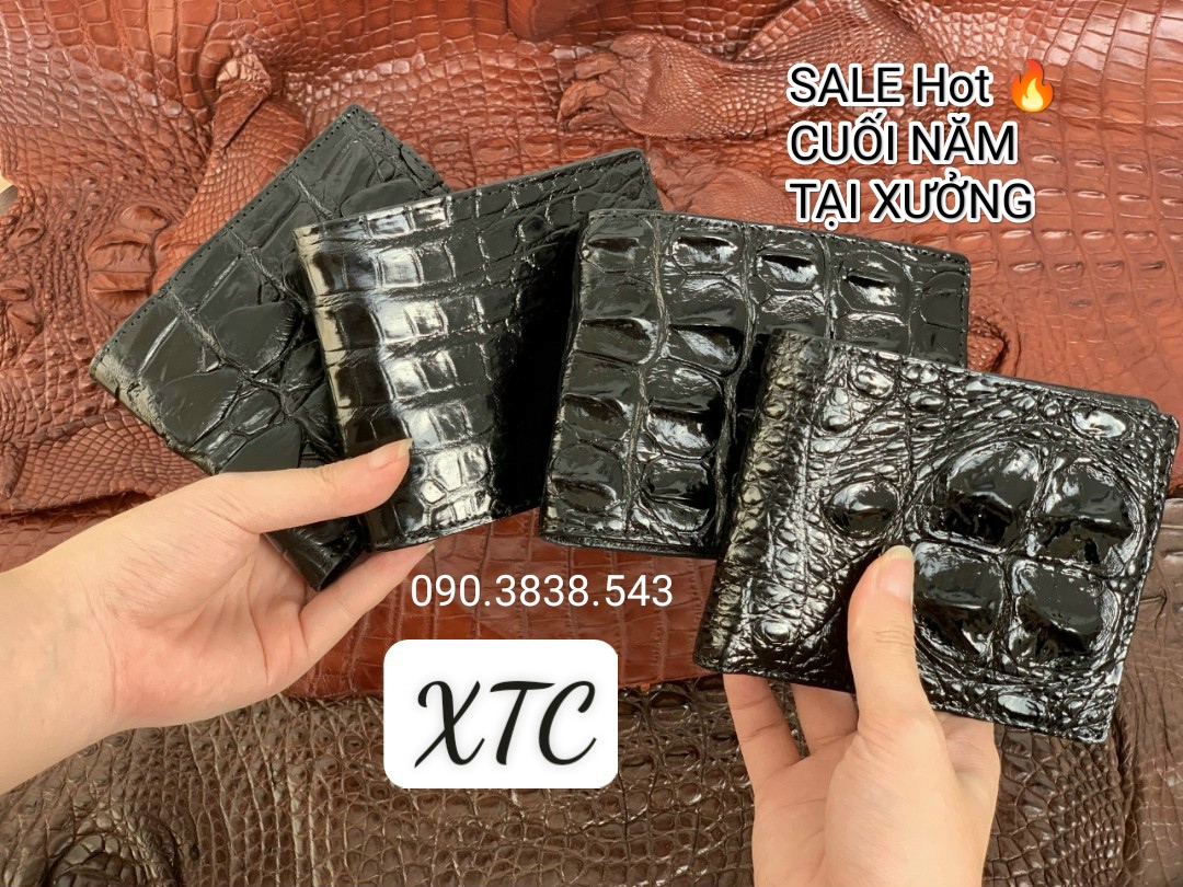 Sale hot cuối năm lô ví bóp cá sấu tại xưởng