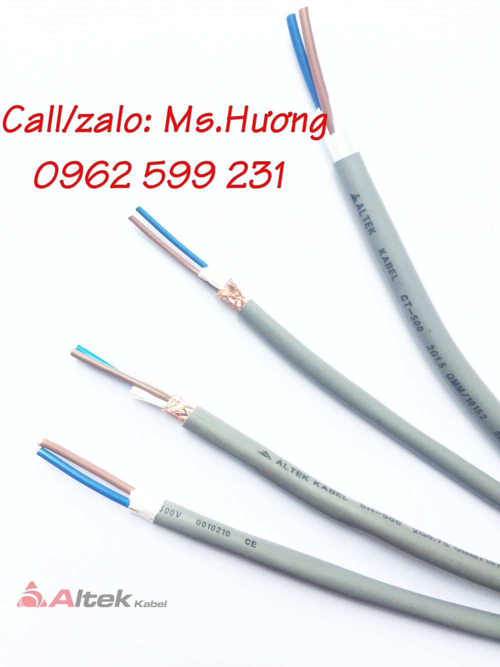 Cáp điều khiển Altekkabel  2 lõi 0.5mm đến 1.5mm