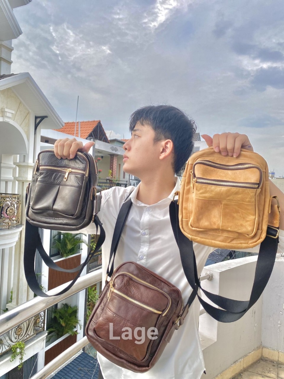 Túi đeo chéo da bò. Giá sỉ sản xuất 270K