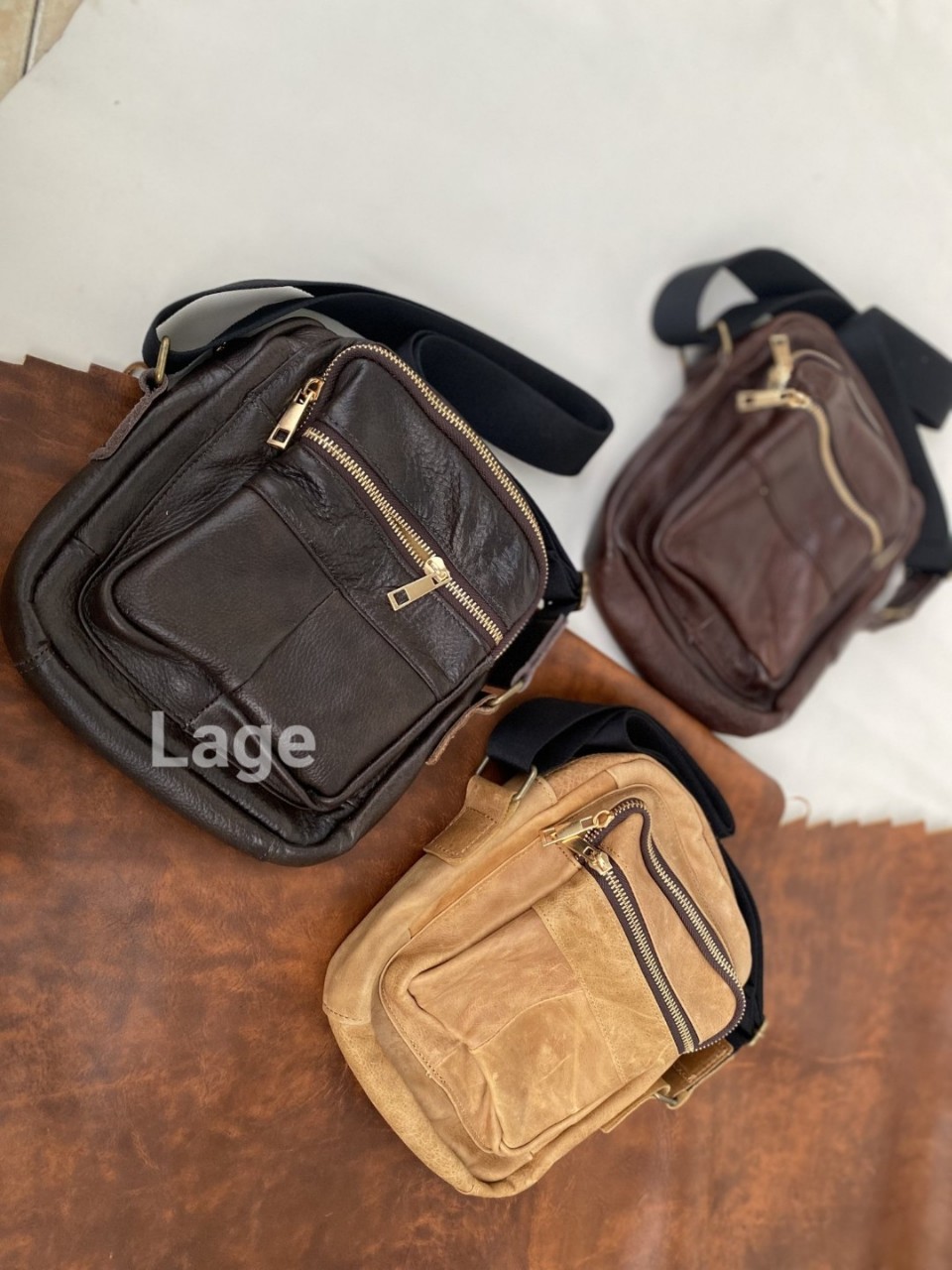 Túi đeo chéo da bò. Giá sỉ sản xuất 270K