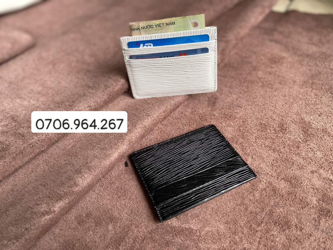 Ví đựng thẻ nappa, epi có ngăn giữa (sỉ)