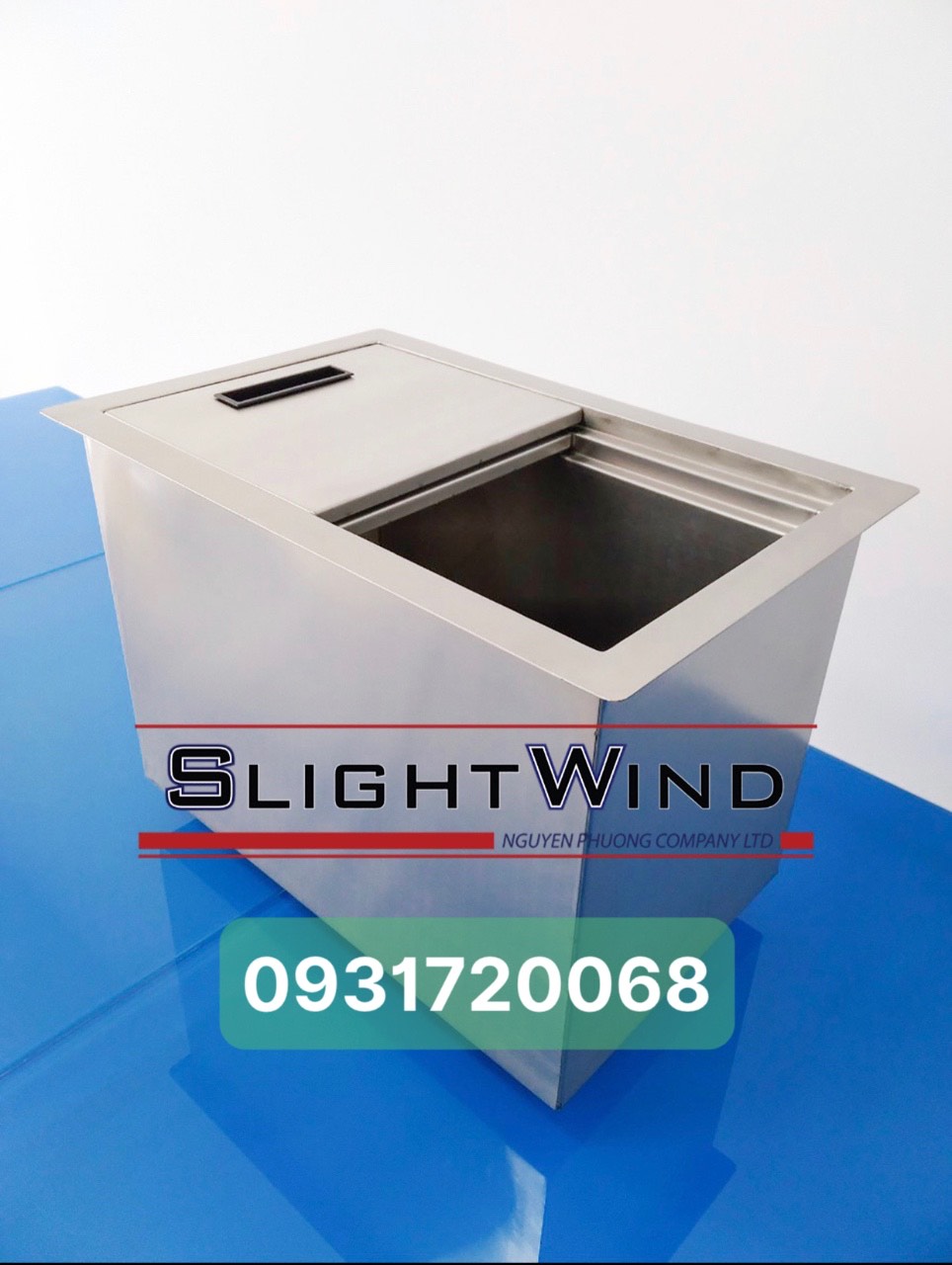 Thùng đá âm quầy lớn inox slightwind nguyễn phương