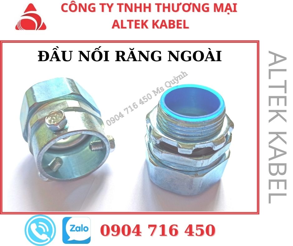 Đầu nối răng ngoài, đầu nối ống ruột gà giá tốt